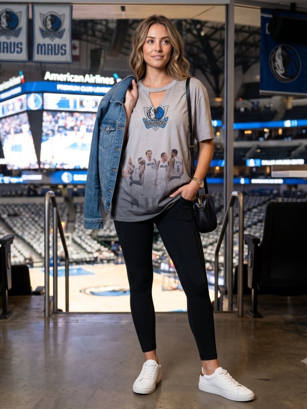 LEVEL WEAR Dallas Mavericks Vintage Playoff V-Neck Tee XXL Oversized